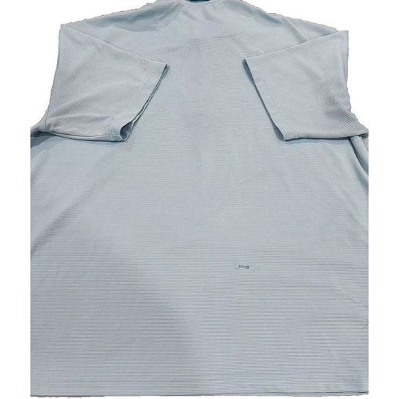 Cubavera Polo Golf Shirt Mens 3XL Shirt Short Sleeves Light Blue Logo *Flaw* - Picture 8 of 8